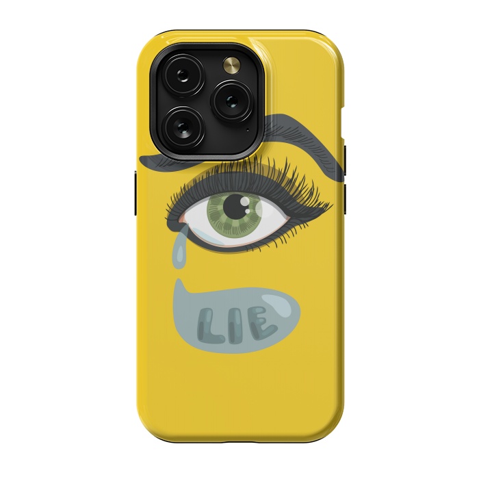 iPhone 15 Pro StrongFit Green Lying Eye With Teardrop by Boriana Giormova