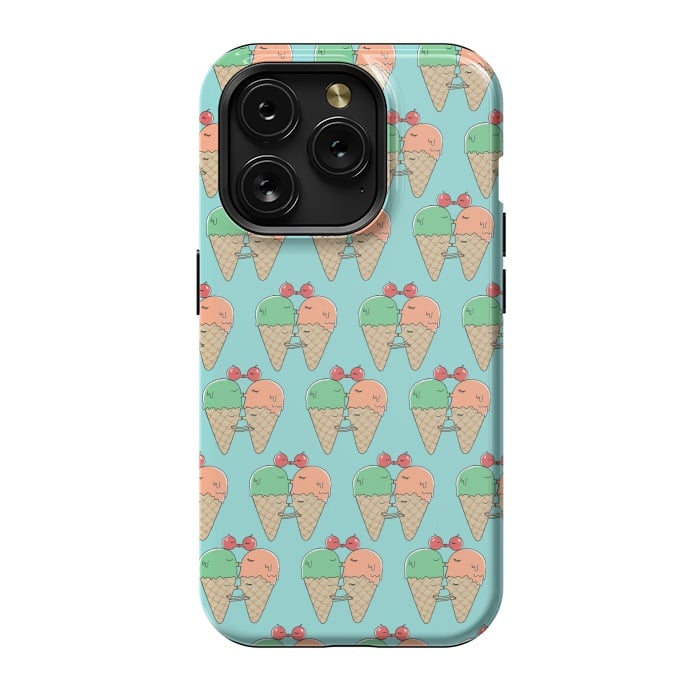 iPhone 15 Pro StrongFit Sweet Kiss Pattern by Coffee Man