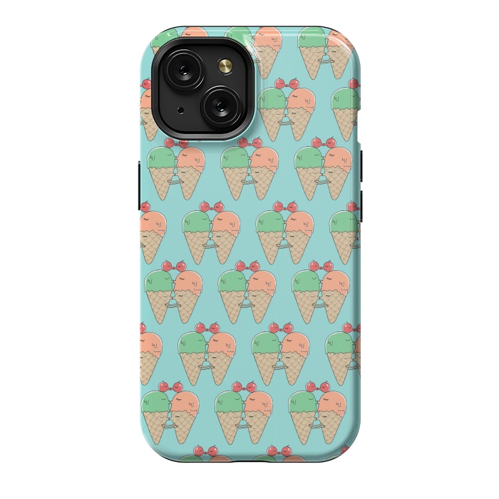 iPhone 15 StrongFit Sweet Kiss Pattern by Coffee Man
