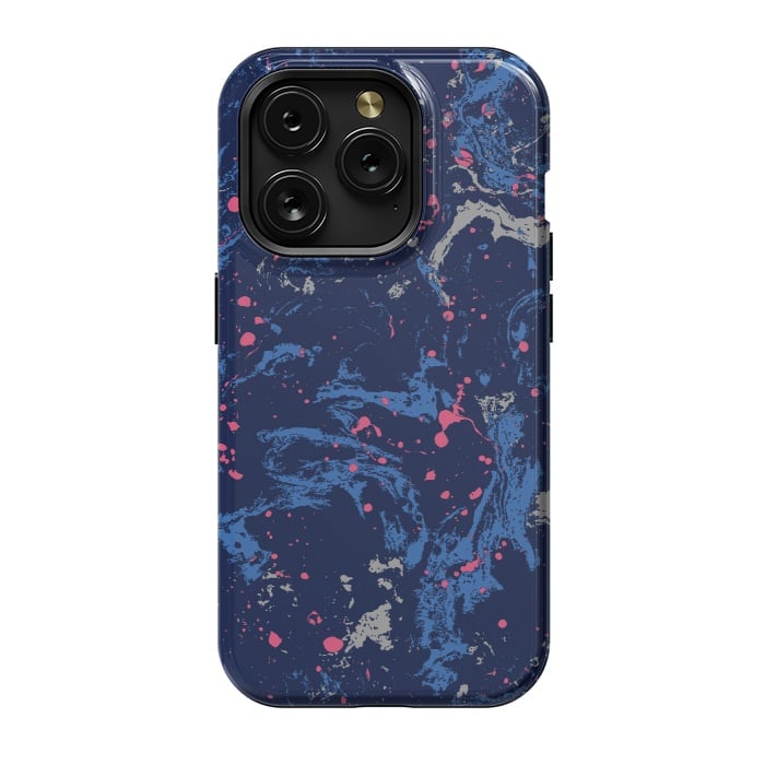 iPhone 15 Pro StrongFit Marble Blue by Susanna Nousiainen