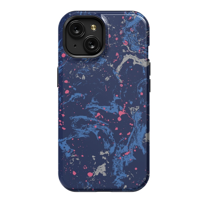 iPhone 15 StrongFit Marble Blue by Susanna Nousiainen