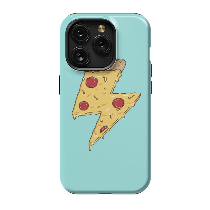 iPhone 15 Pro StrongFit Pizza power green by Coffee Man