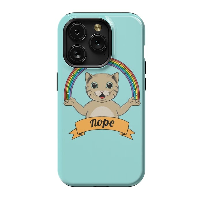 iPhone 15 Pro StrongFit Cat Nope by Coffee Man