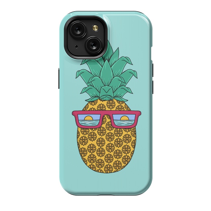 iPhone 15 StrongFit Floral Pineapple by Coffee Man