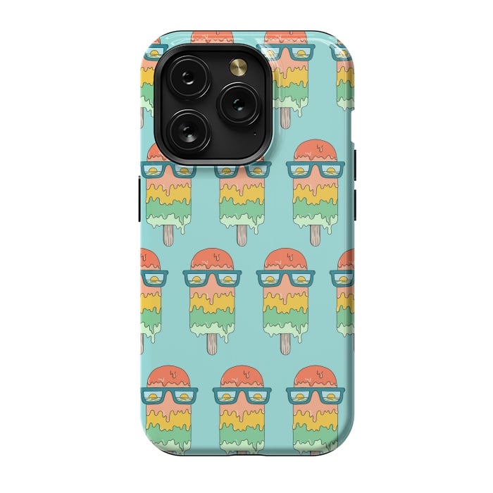 iPhone 15 Pro StrongFit Hot Ice Cream pattern green by Coffee Man