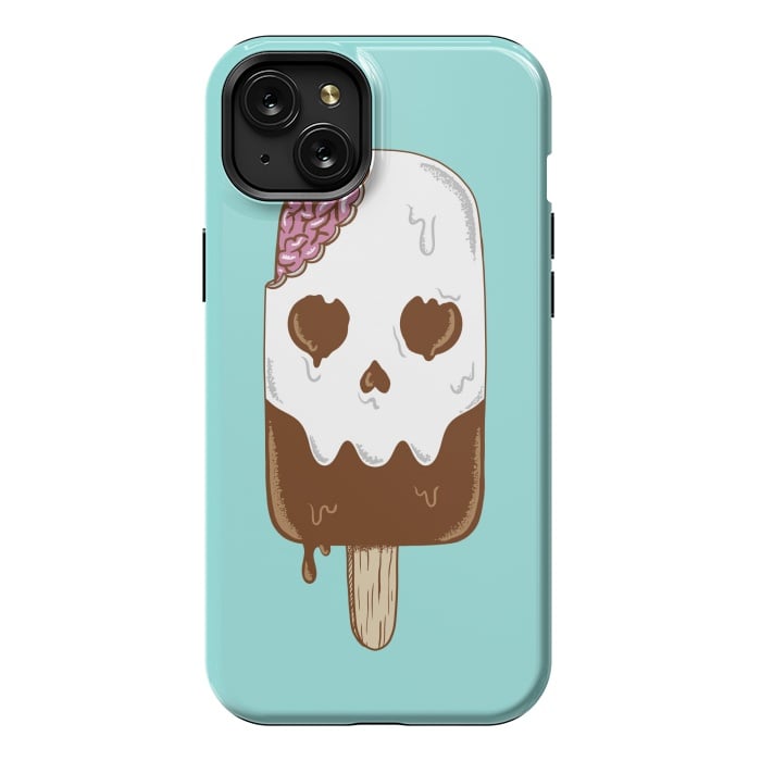 iPhone 15 Plus StrongFit Skull Ice Cream by Coffee Man