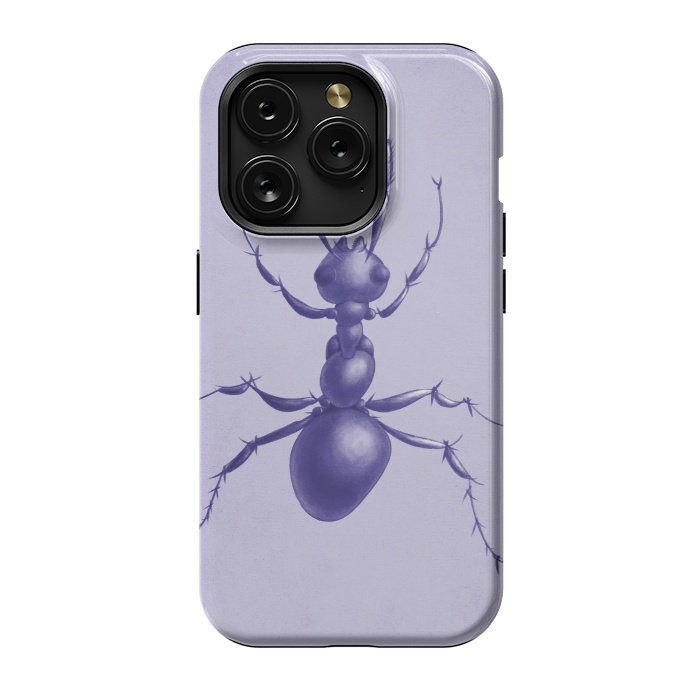 iPhone 15 Pro StrongFit Purple ant drawing by Boriana Giormova