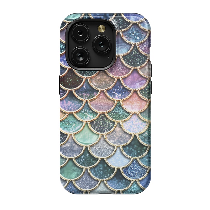 iPhone 15 Pro StrongFit Multicolor Metal Mermaid Scales by  Utart