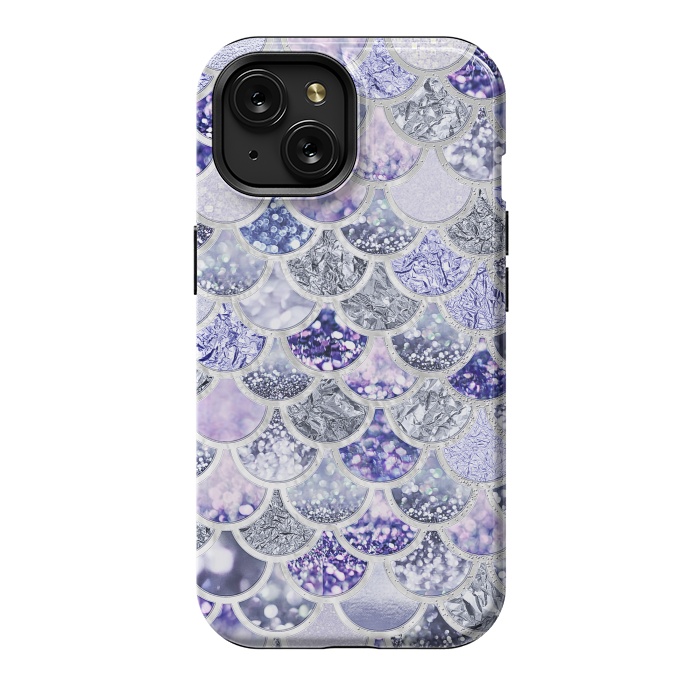 iPhone 15 StrongFit Multicolor Purple & Violett Mermaid Scales by  Utart