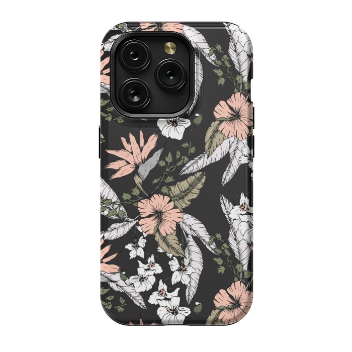 iPhone 15 Pro StrongFit Exotic flowering dark by Mmartabc