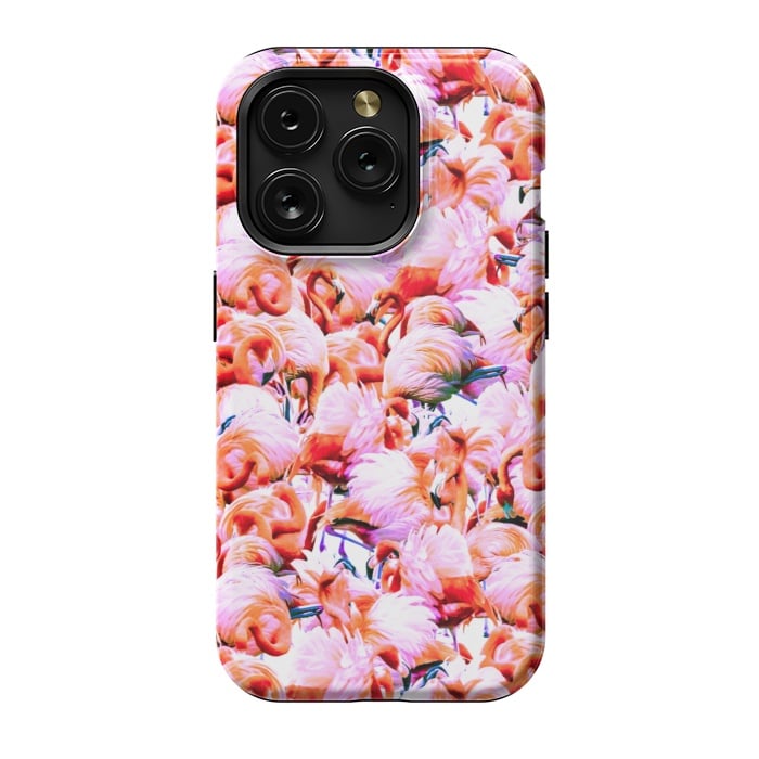 iPhone 15 Pro StrongFit Dream of pink flamingos by Mmartabc