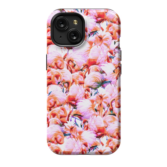 iPhone 15 StrongFit Dream of pink flamingos by Mmartabc