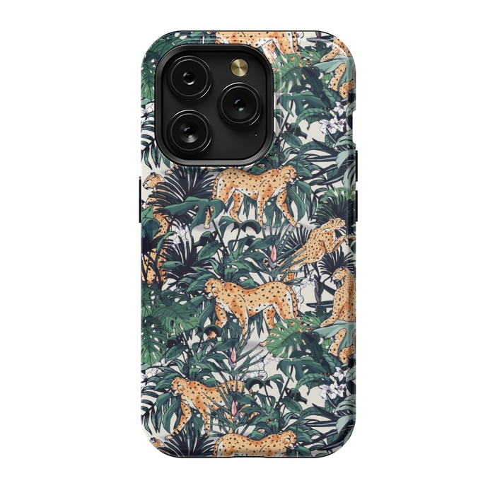 iPhone 15 Pro StrongFit Cheetah in the wild jungle  by Mmartabc