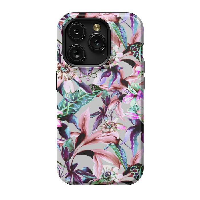 iPhone 15 Pro StrongFit Violet botanical paradise by Mmartabc