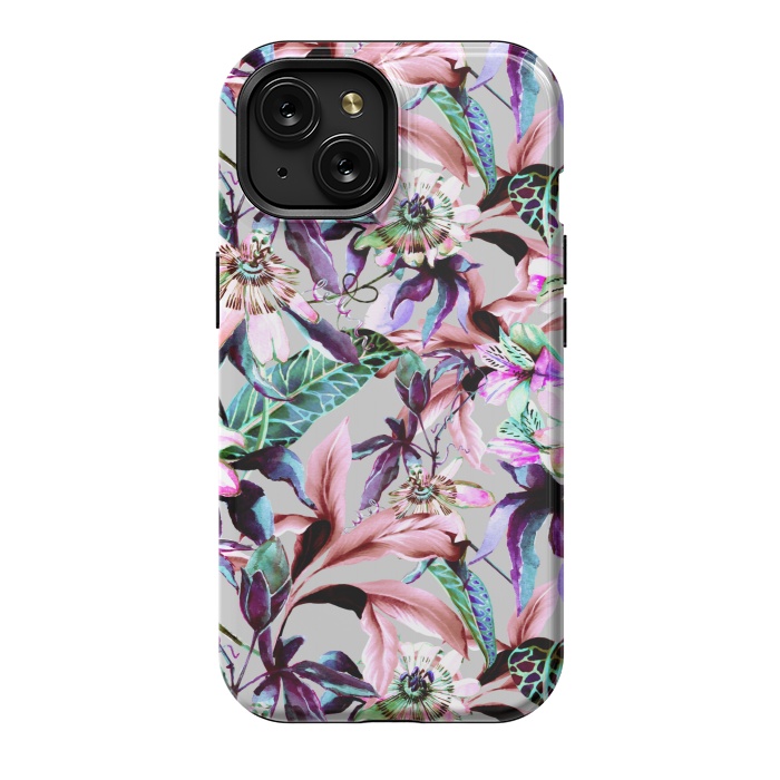 iPhone 15 StrongFit Violet botanical paradise by Mmartabc