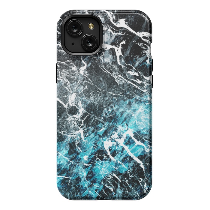 iPhone 15 Plus StrongFit Frozen Waves by Steve Wade (Swade)