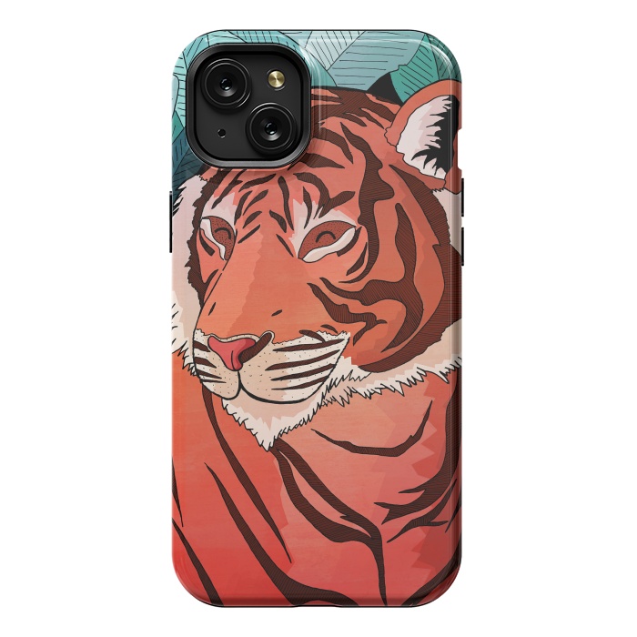 iPhone 15 Plus StrongFit Tiger in the jungle  by Steve Wade (Swade)