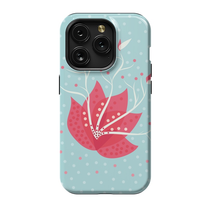 iPhone 15 Pro StrongFit Exotic Pink Winter Flower by Boriana Giormova