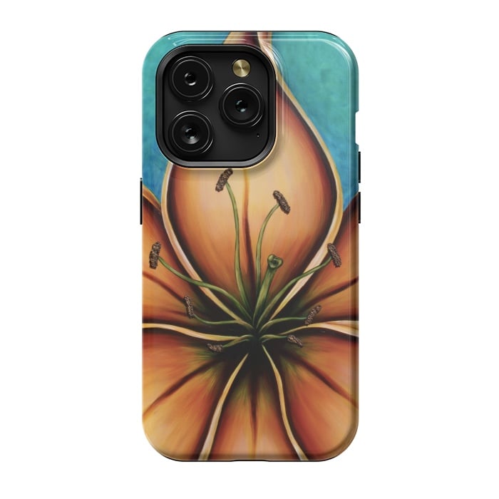 iPhone 15 Pro StrongFit Fire Lily  by Denise Cassidy Wood