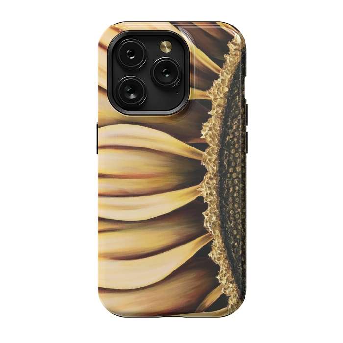 iPhone 15 Pro StrongFit Sunflower by Denise Cassidy Wood