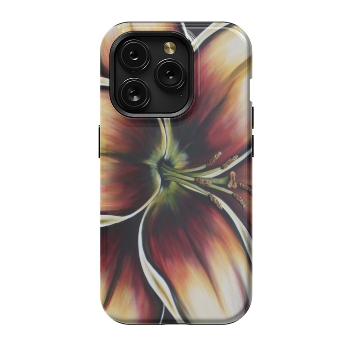 iPhone 15 Pro StrongFit Sunset Lily by Denise Cassidy Wood