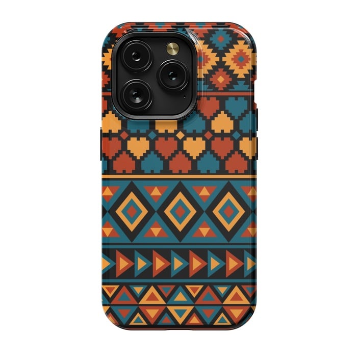 iPhone 15 Pro StrongFit aztec traditional pattern by Dhruv Narelia