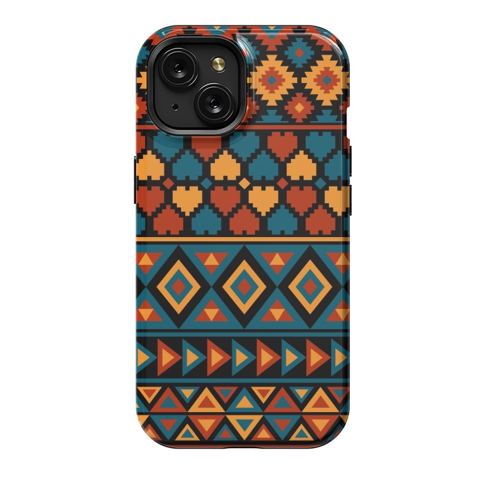 iPhone 15 StrongFit aztec traditional pattern by Dhruv Narelia