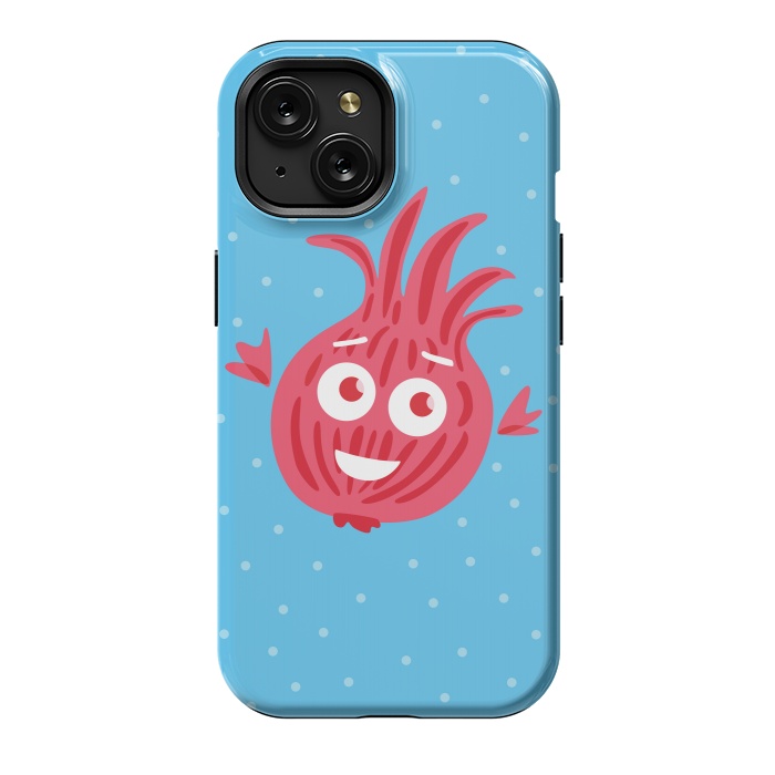 iPhone 15 StrongFit Cute Red Onion Character by Boriana Giormova