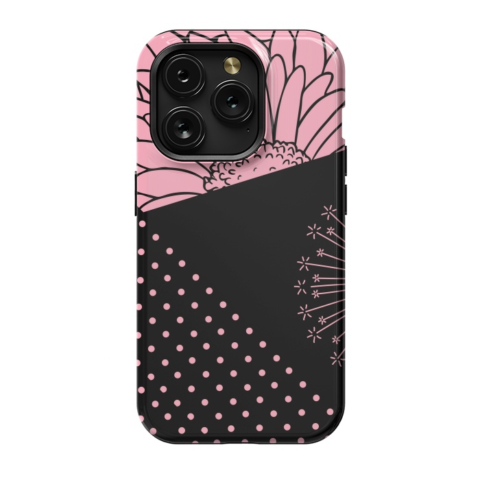 iPhone 15 Pro StrongFit pink floral pattern by MALLIKA