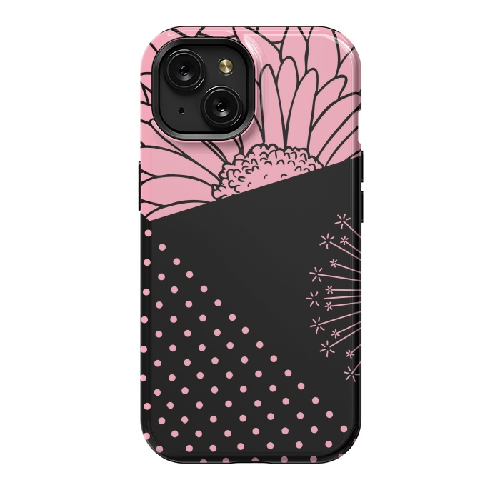 iPhone 15 StrongFit pink floral pattern by MALLIKA