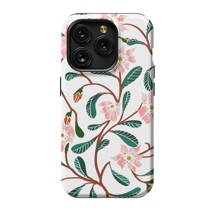 iPhone 15 Pro StrongFit Floral Deco by Uma Prabhakar Gokhale