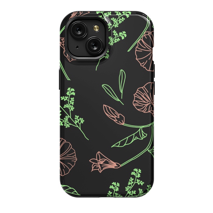 iPhone 15 StrongFit floral design 3 by MALLIKA