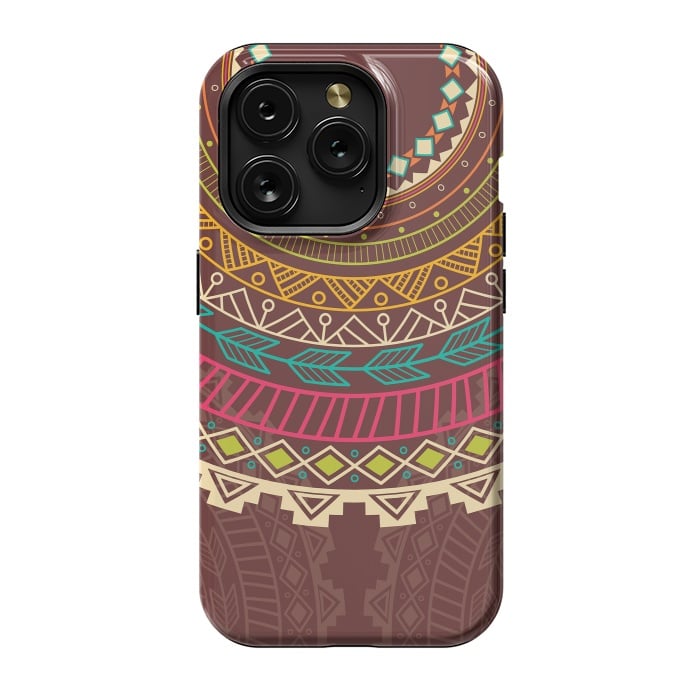 iPhone 15 Pro StrongFit Aztec design by Jelena Obradovic