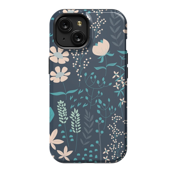 iPhone 15 StrongFit Spring Garden Blue by Jelena Obradovic