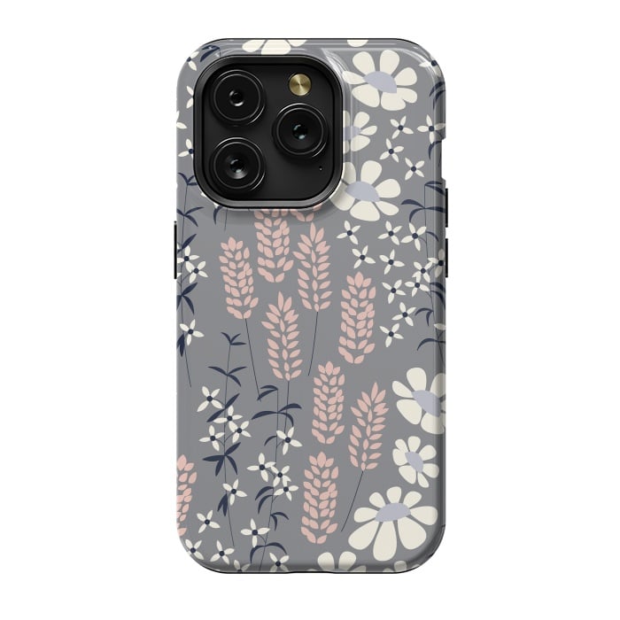 iPhone 15 Pro StrongFit Spring Garden Gray by Jelena Obradovic