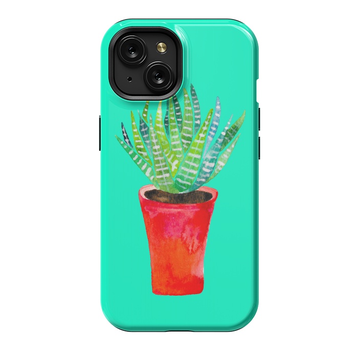 iPhone 15 StrongFit Potted Succulent  by Amaya Brydon