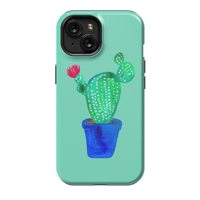 iPhone 15 StrongFit Mini Cactus  by Amaya Brydon