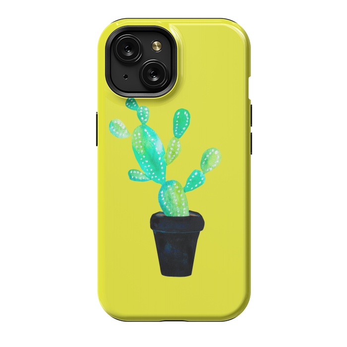 iPhone 15 StrongFit Mustard Cacti  by Amaya Brydon