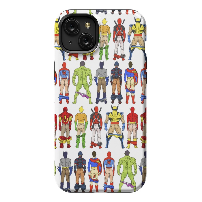 iPhone 15 Plus StrongFit Superhero Butts by Notsniw