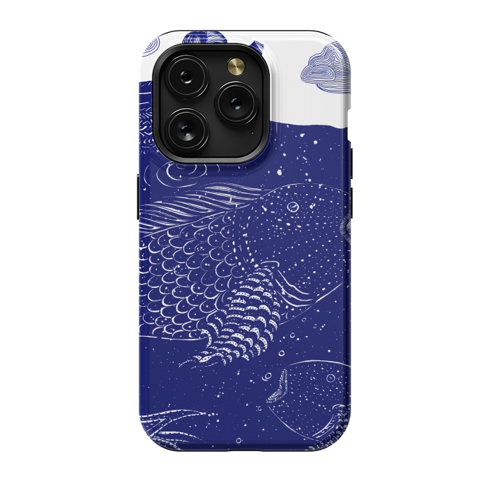 iPhone 15 Pro StrongFit The Blue Shimmering Sea Lights by ECMazur 