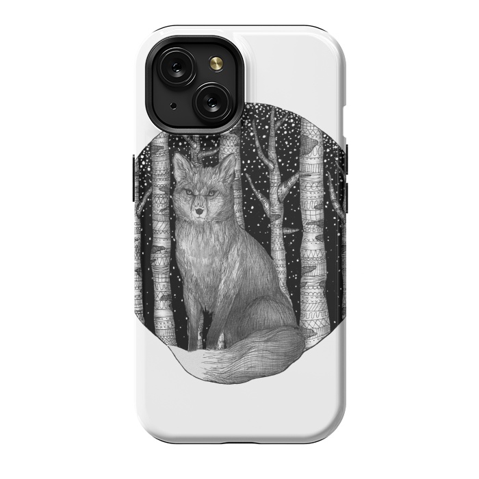 iPhone 15 StrongFit Fox and Forest by ECMazur 