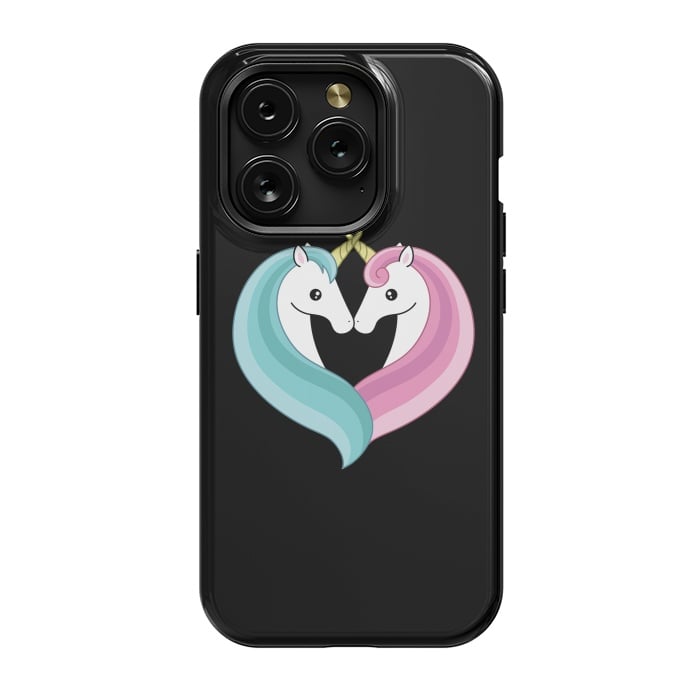 iPhone 15 Pro StrongFit Unicorn heart by Laura Nagel