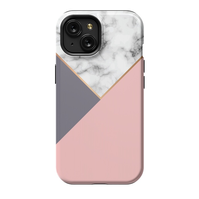 iPhone 15 StrongFit Marble Geometry 017 by Jelena Obradovic