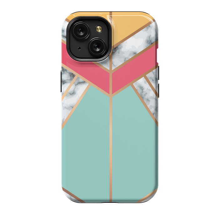 iPhone 15 StrongFit Marble Geometry 020 by Jelena Obradovic
