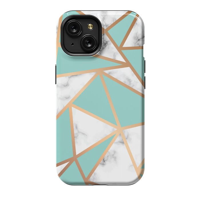 iPhone 15 StrongFit Marble Geometry 023 by Jelena Obradovic