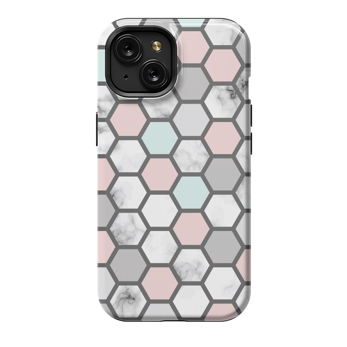 iPhone 15 StrongFit Marble Geometry 026 by Jelena Obradovic