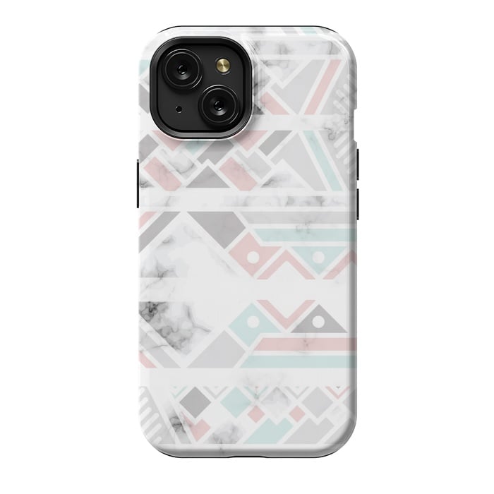 iPhone 15 StrongFit Marble Geometry 027 by Jelena Obradovic
