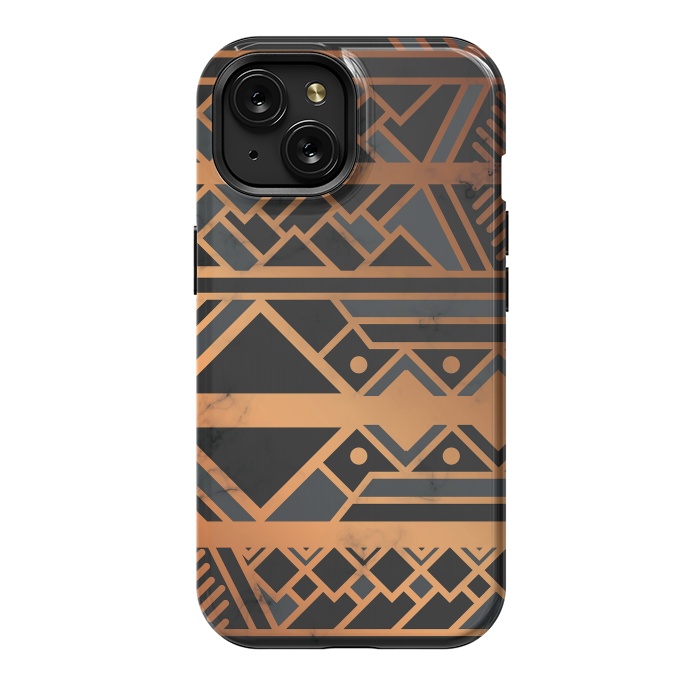 iPhone 15 StrongFit Black and Gold 028 by Jelena Obradovic