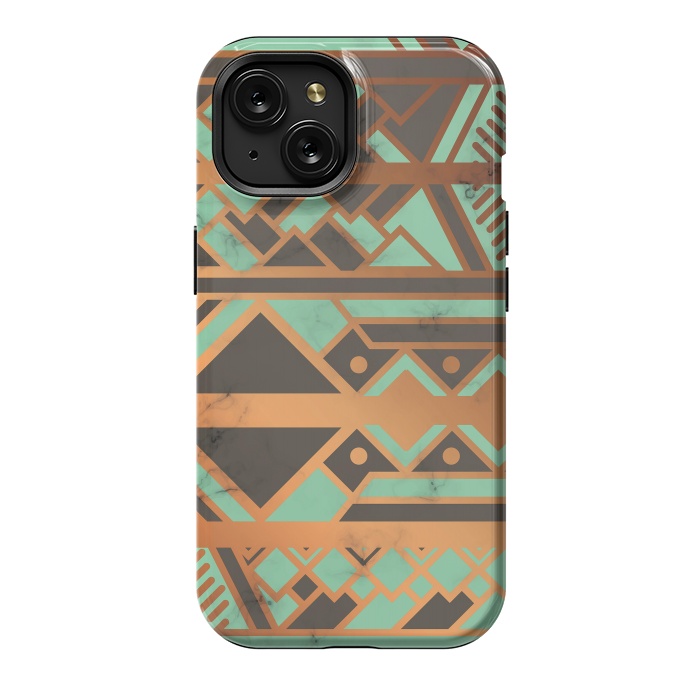 iPhone 15 StrongFit Gold and Green 029 by Jelena Obradovic