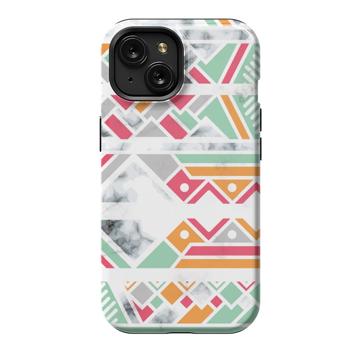 iPhone 15 StrongFit Marble Geometry 030 by Jelena Obradovic
